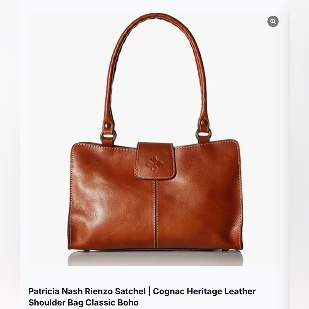 Patricia Nash Rich Brown Leather Messenger Bag